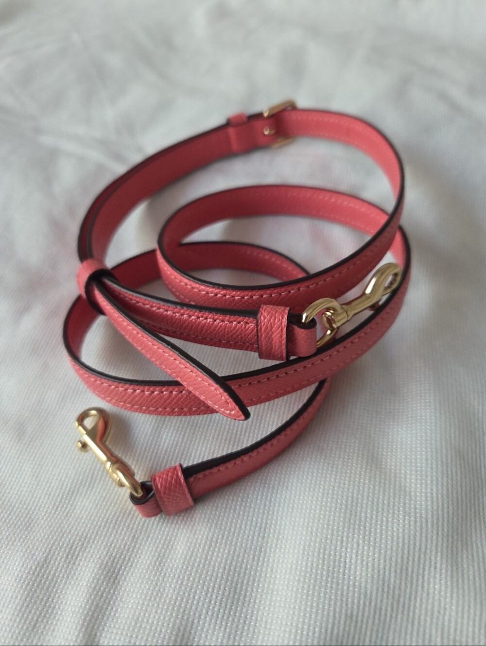 Coach Pebbled Leather Replacement Crossbody Strap Light Coral Goldtone Hardware